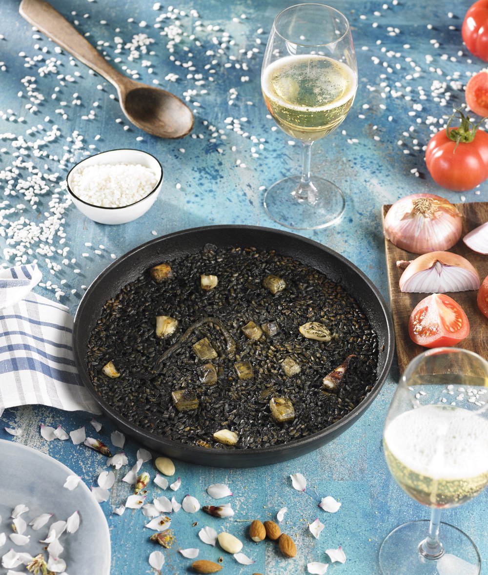 Receta de Arroz Negro con Cava Paraje