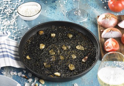 Receta de Arroz Negro con Cava Paraje