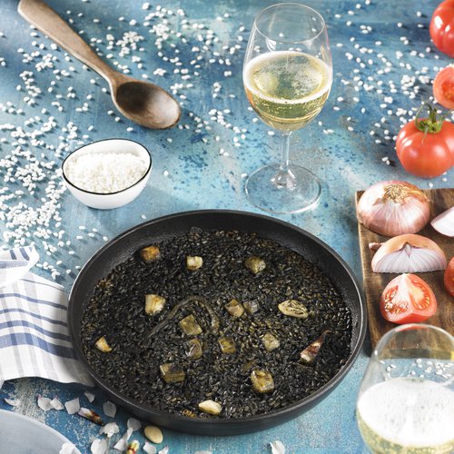 Receta de Arroz Negro con Cava Paraje